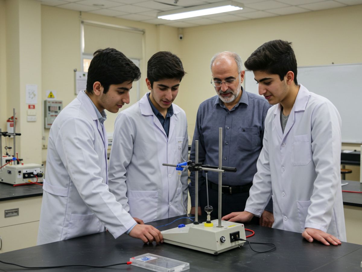 نمایی کلی از آزمایشگاه های مجهز مدرسه نور